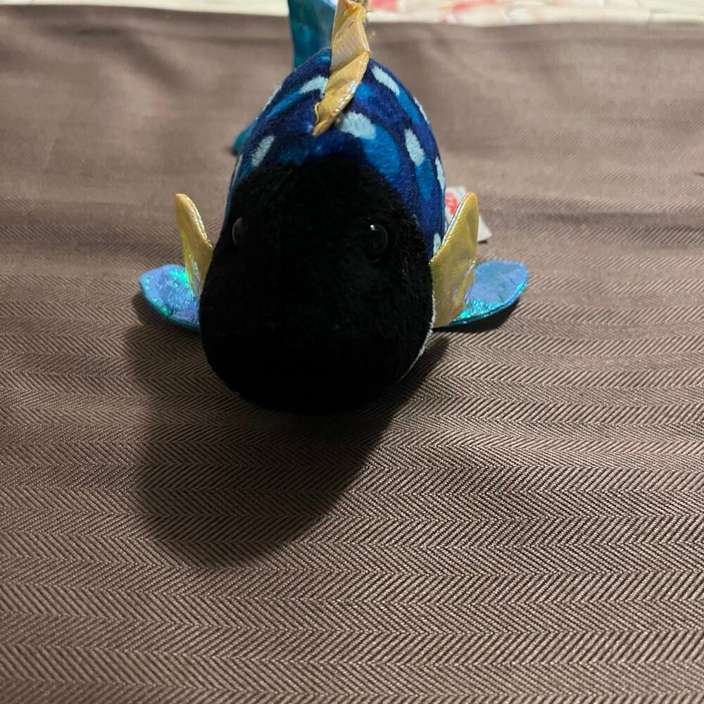 Lil'kinz Mini Plush Stuffed Animal Blue Triggerfish
